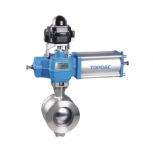 V-type Cut-off Ball Valve with Gas Dual Action and Three Directional Positioning