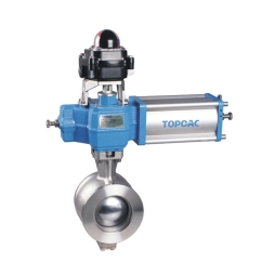V-type Cut-off Ball Valve with Gas Dual Action and Three Directional Positioning