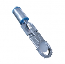 Pneumatic adjusting knife gate valve